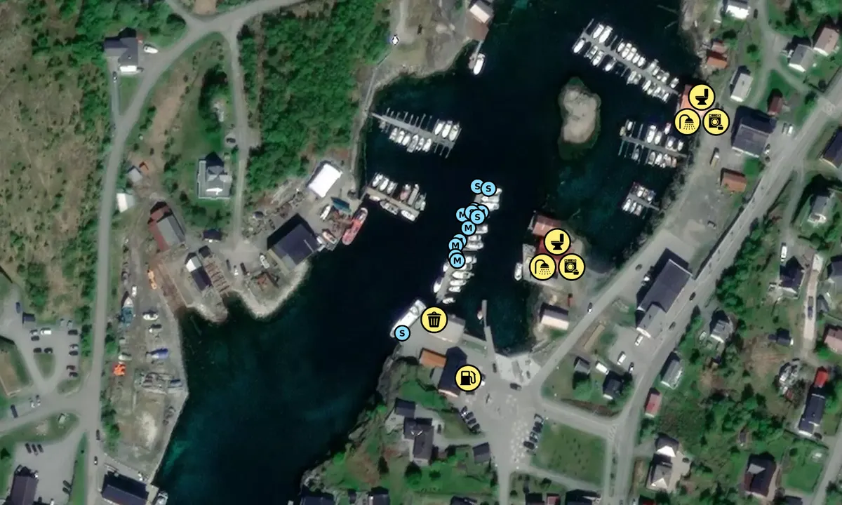 Satelite image of Inndyr Gjestehavn