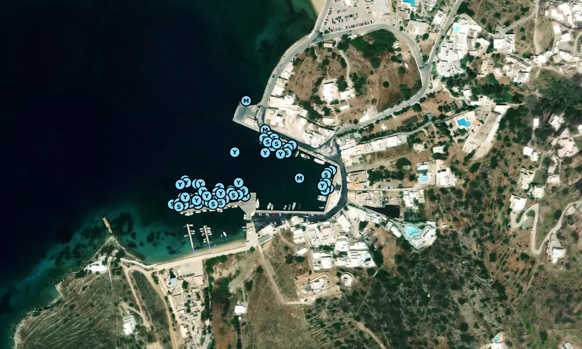 Satelite image of Ios Aegean Sea