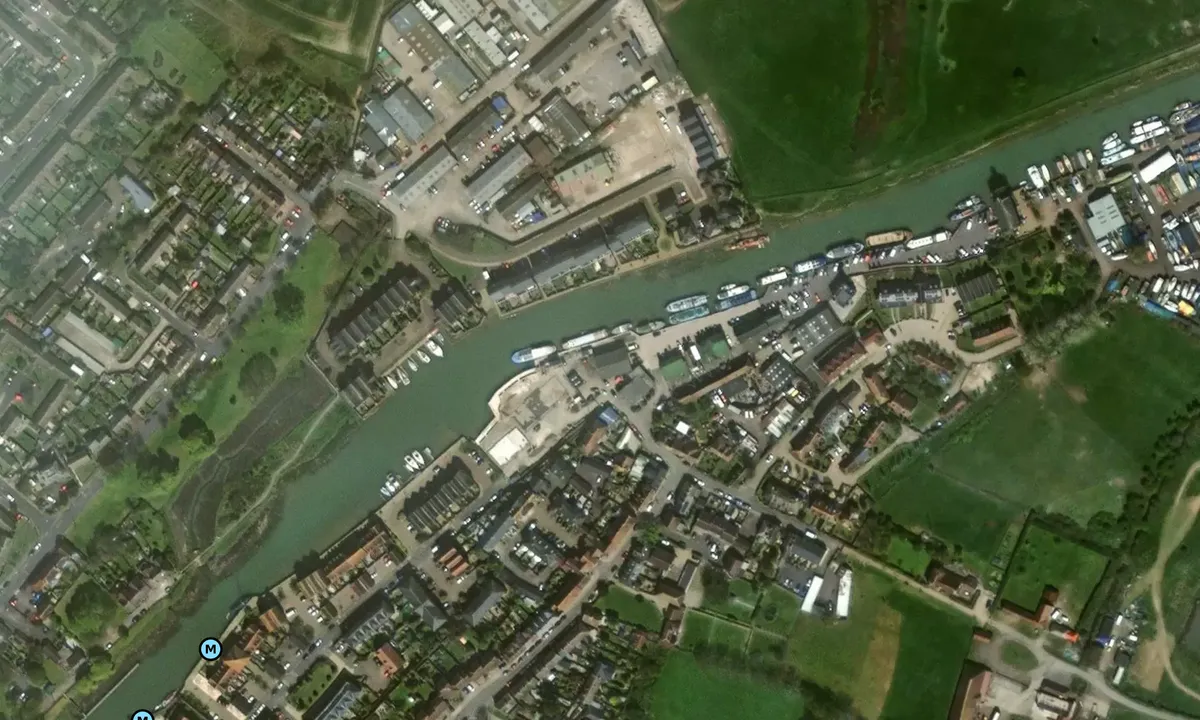 Satelite image of Iron Wharf Boatyard