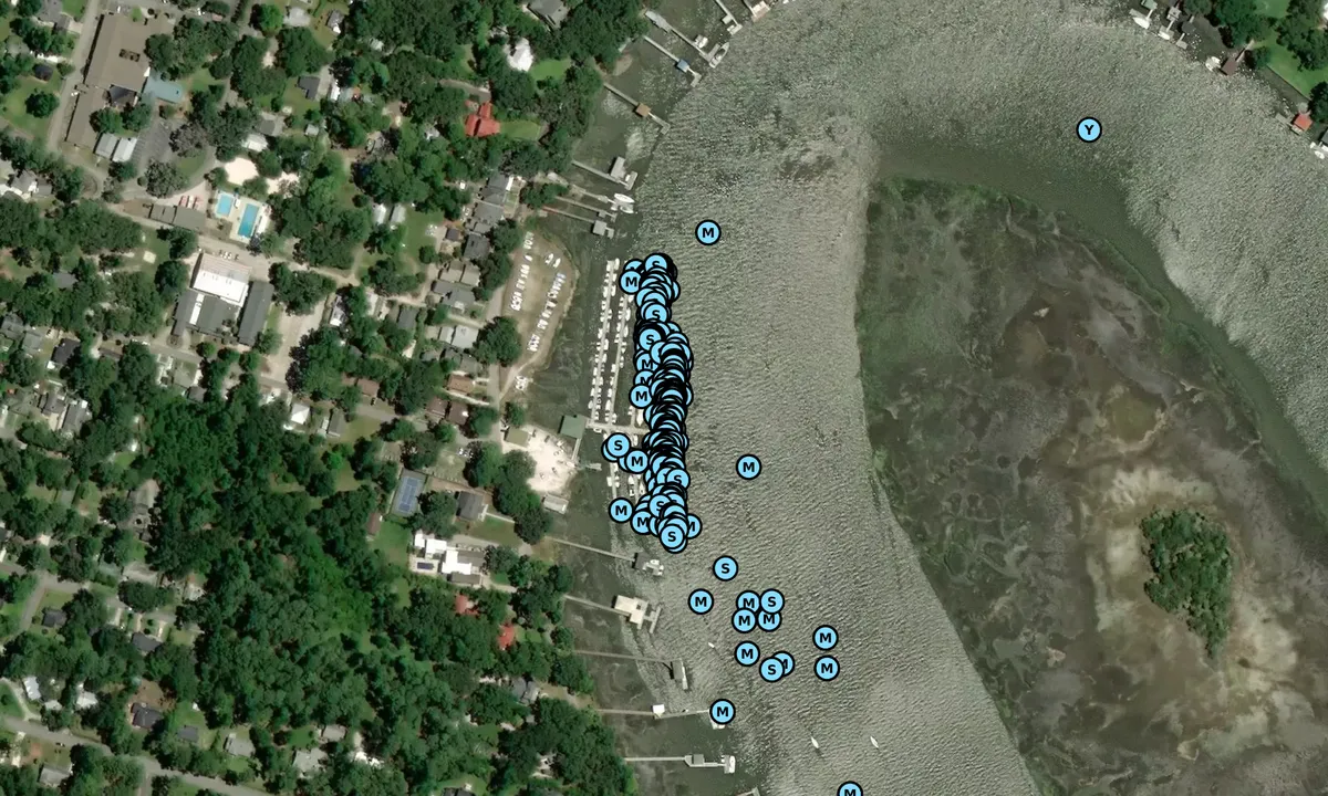 Satelite image of Isle of Hope Marina - Savannah