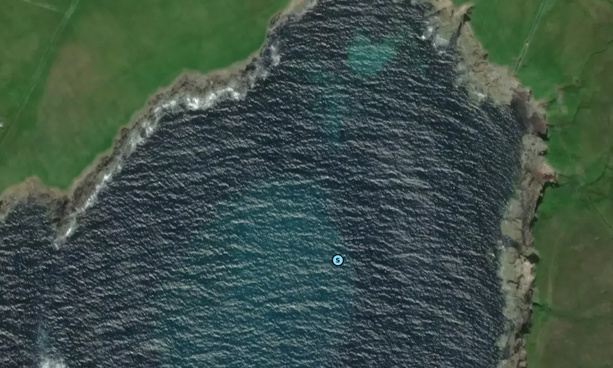 Satelite image of Isle of Noss Bay