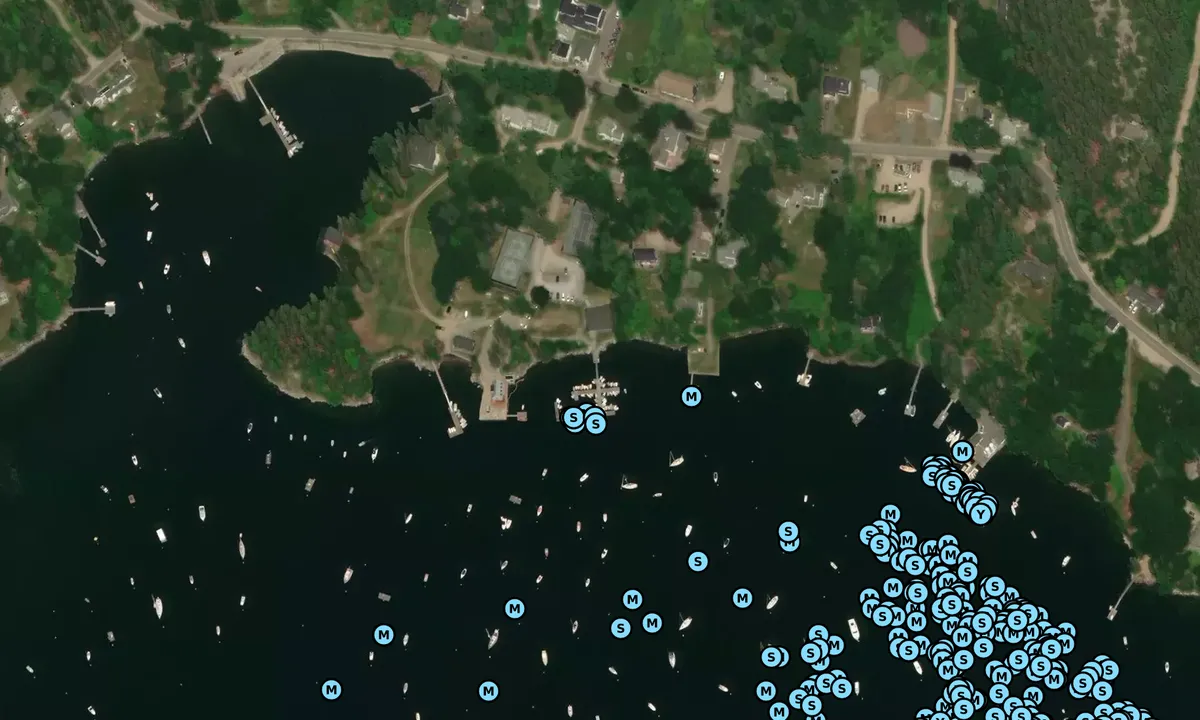 Satelite image of Islesboro MarineBucks Harbor Yacht Club