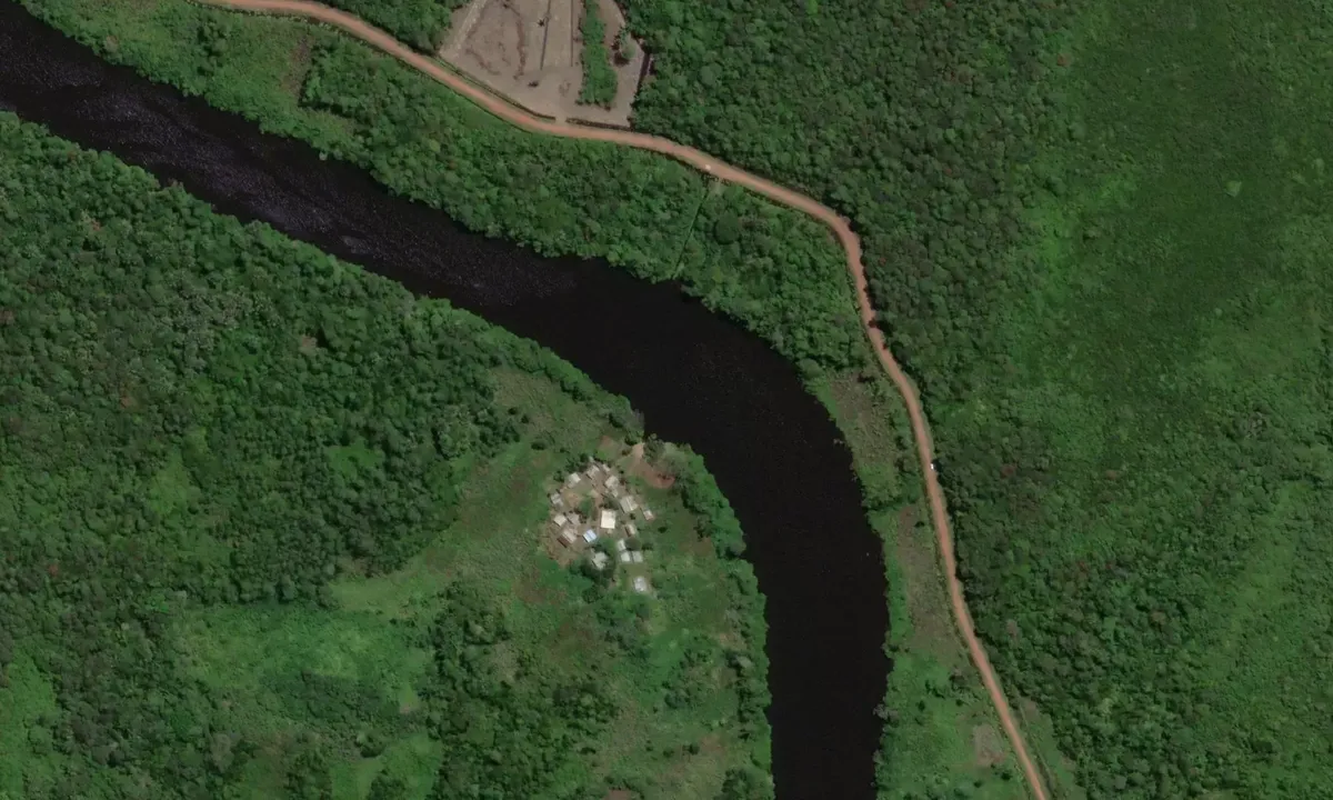 Satelite image of Isolated Village