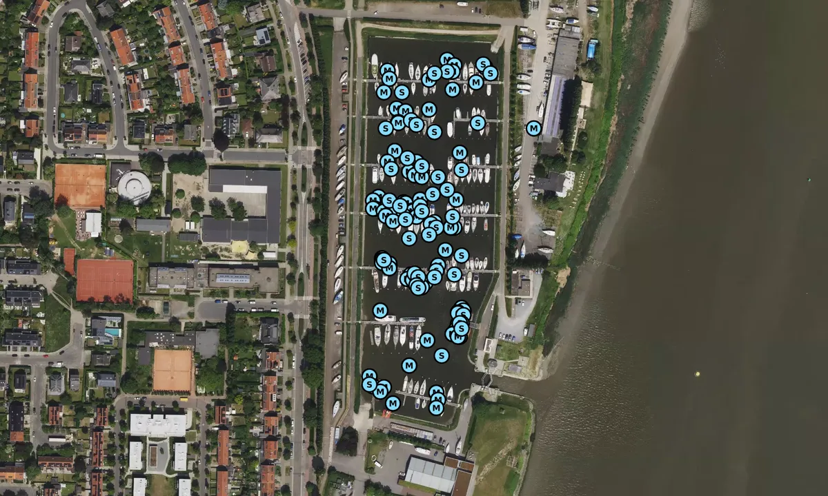 Satelite image of Jachthaven Antwerpen Linkeroever