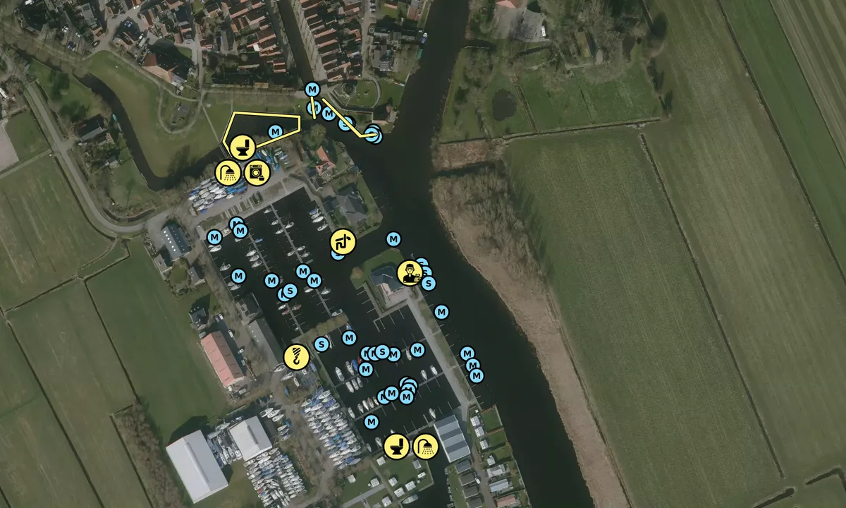 Satelite image of Jachthaven De Lemsterpoort (Sloten)