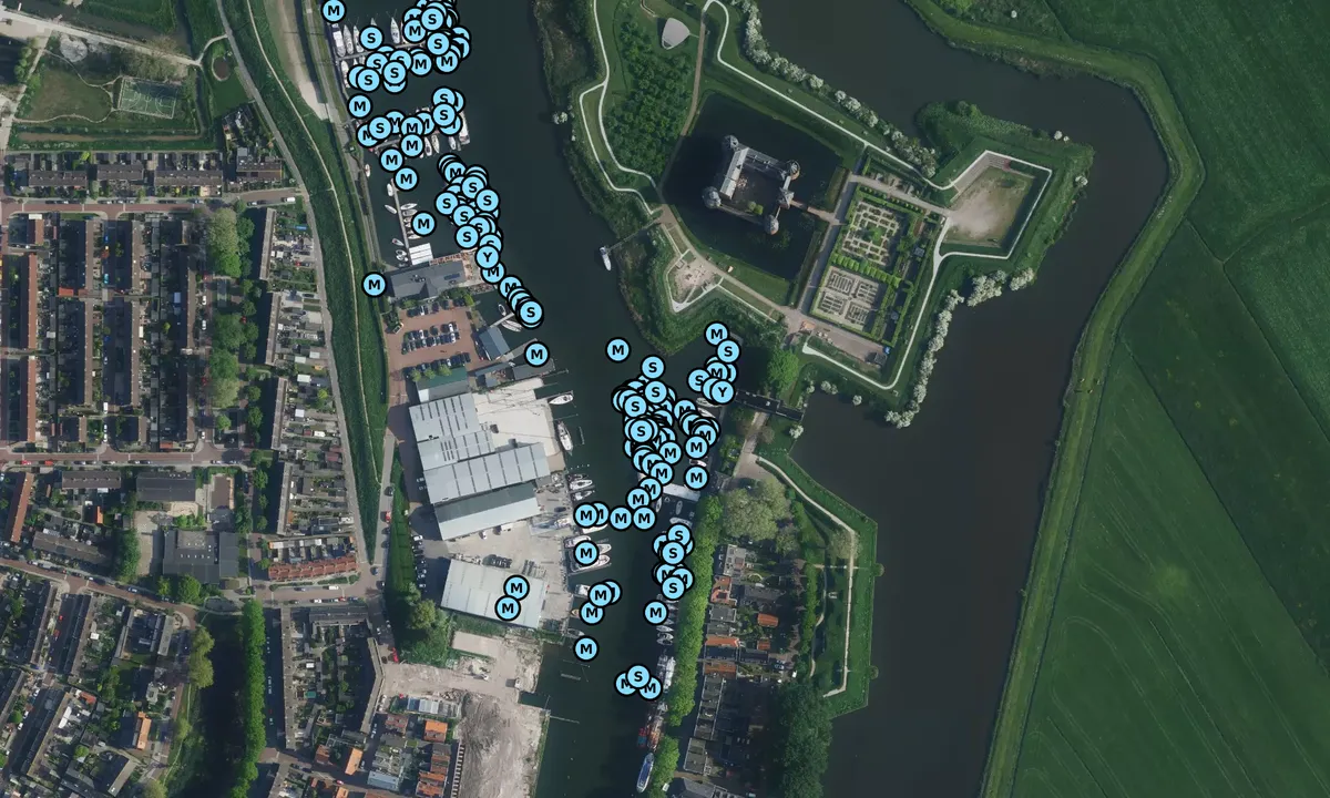 Flyfoto av Jachthaven Stichting Muiden