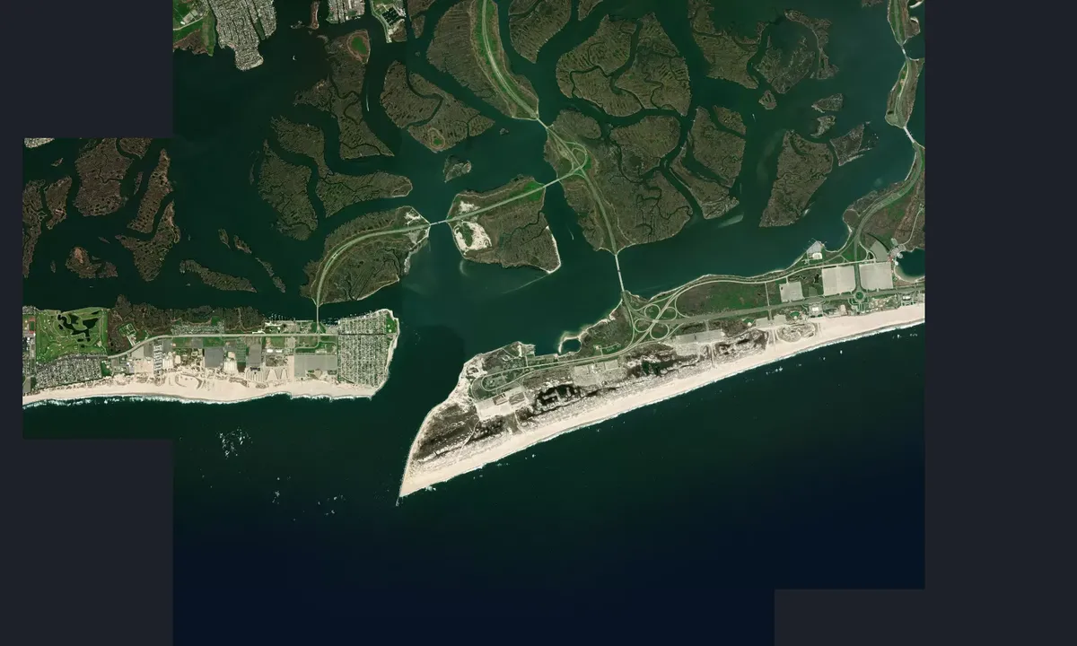 Flyfoto av Jones Beach USCG