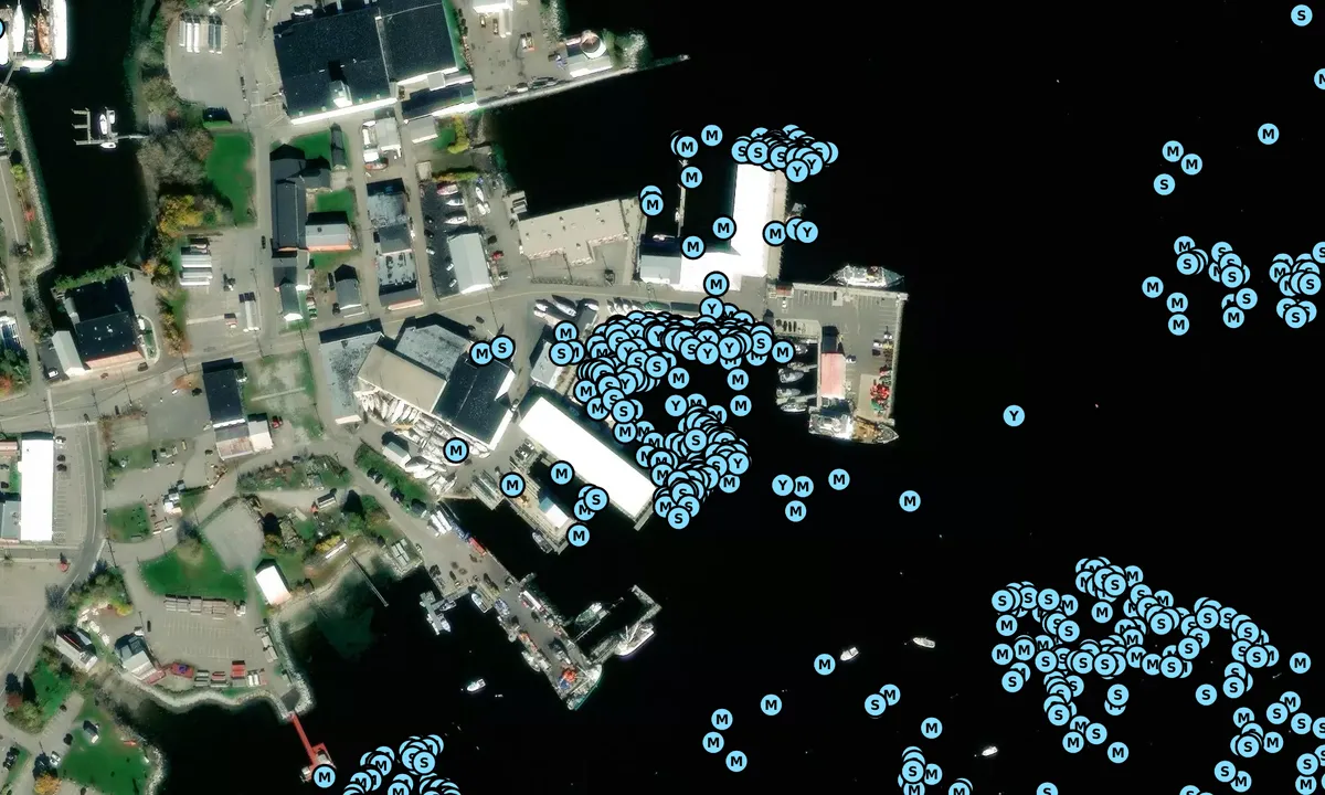 Satelite image of Journeys End Marina