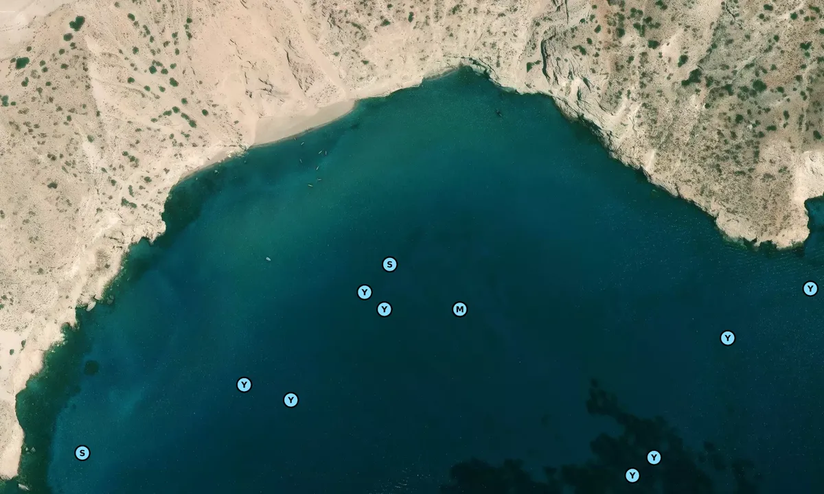 Satelite image of Kalamos Beach