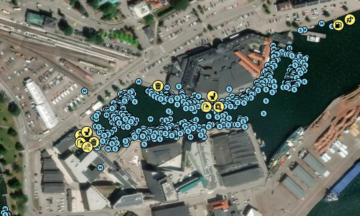 Satelite image of Kalmar Gästhamn