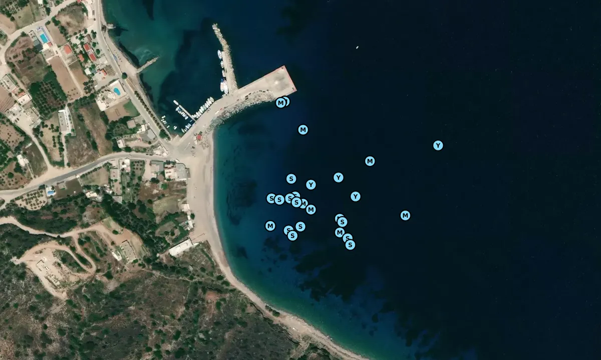 Satelite image of Kamari Bay Kefalos