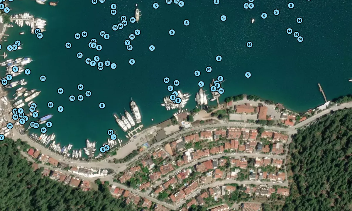 Satelite image of Karagözler Marina