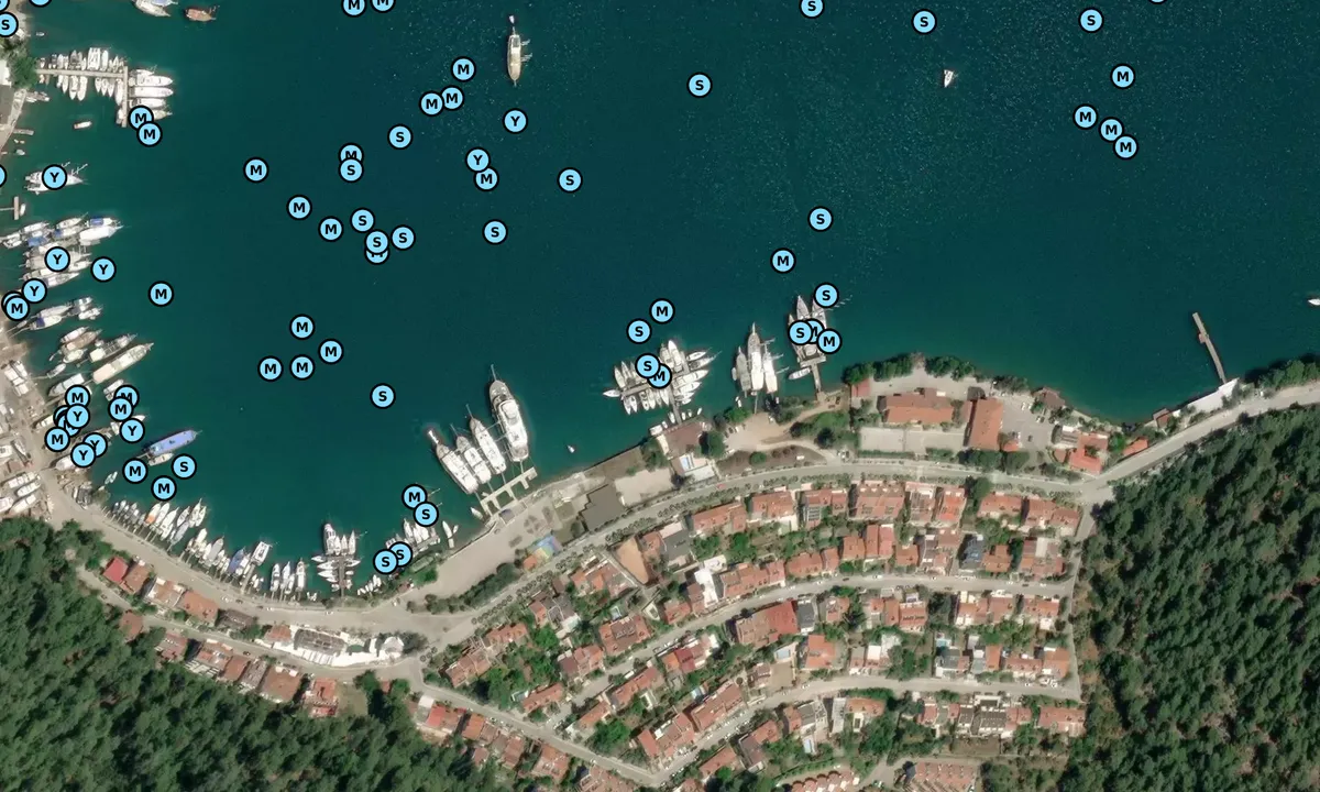 Satelite image of Karagözler Marina