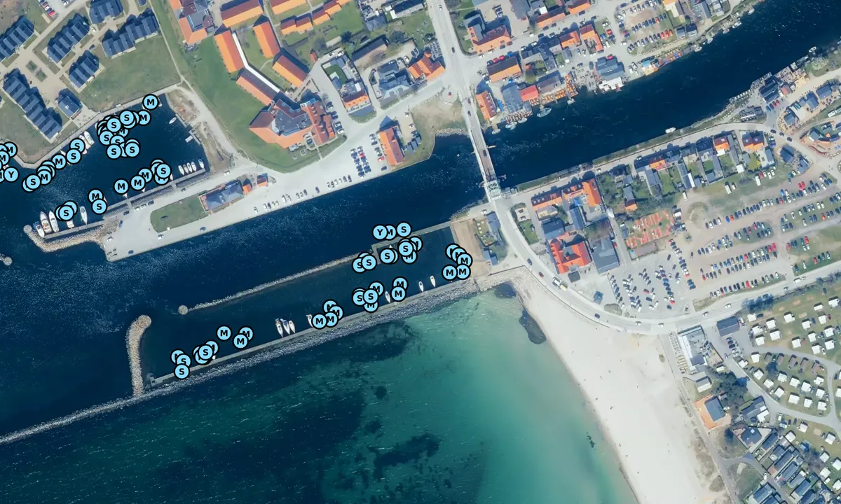 Satelite image of Karrebæksminde Yderhavn
