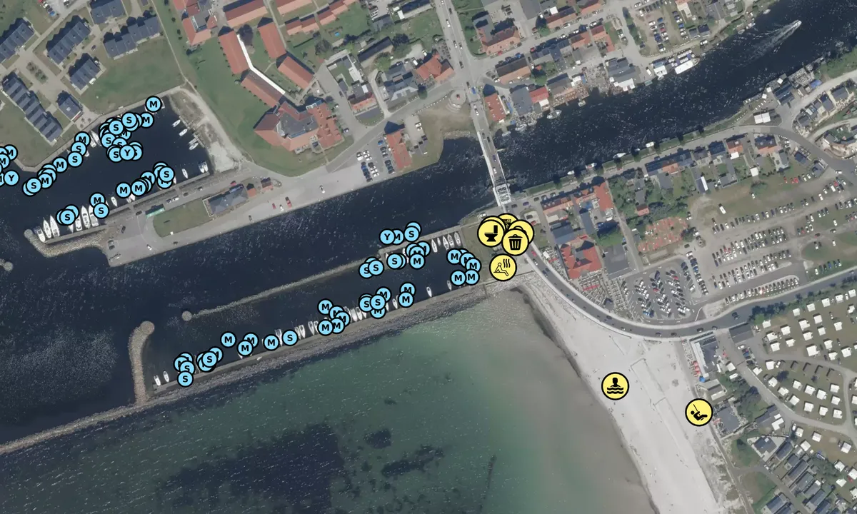 Satelite image of Karrebæksminde Yderhavn