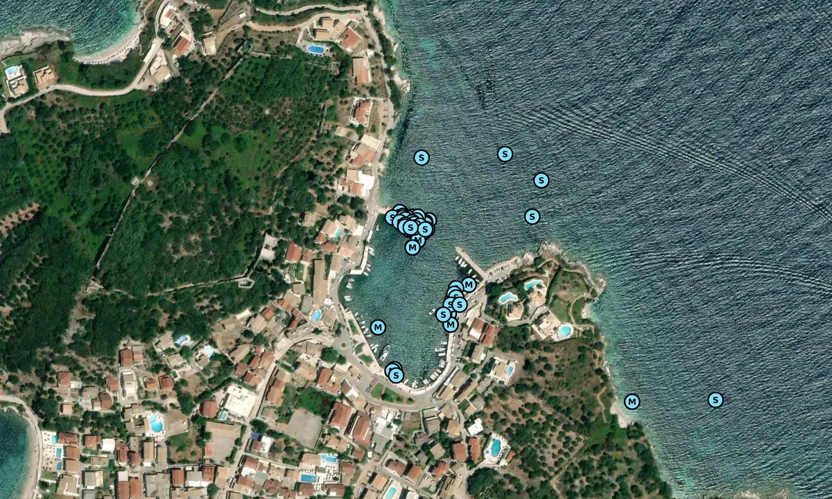 Satelite image of Kassiopi Town
