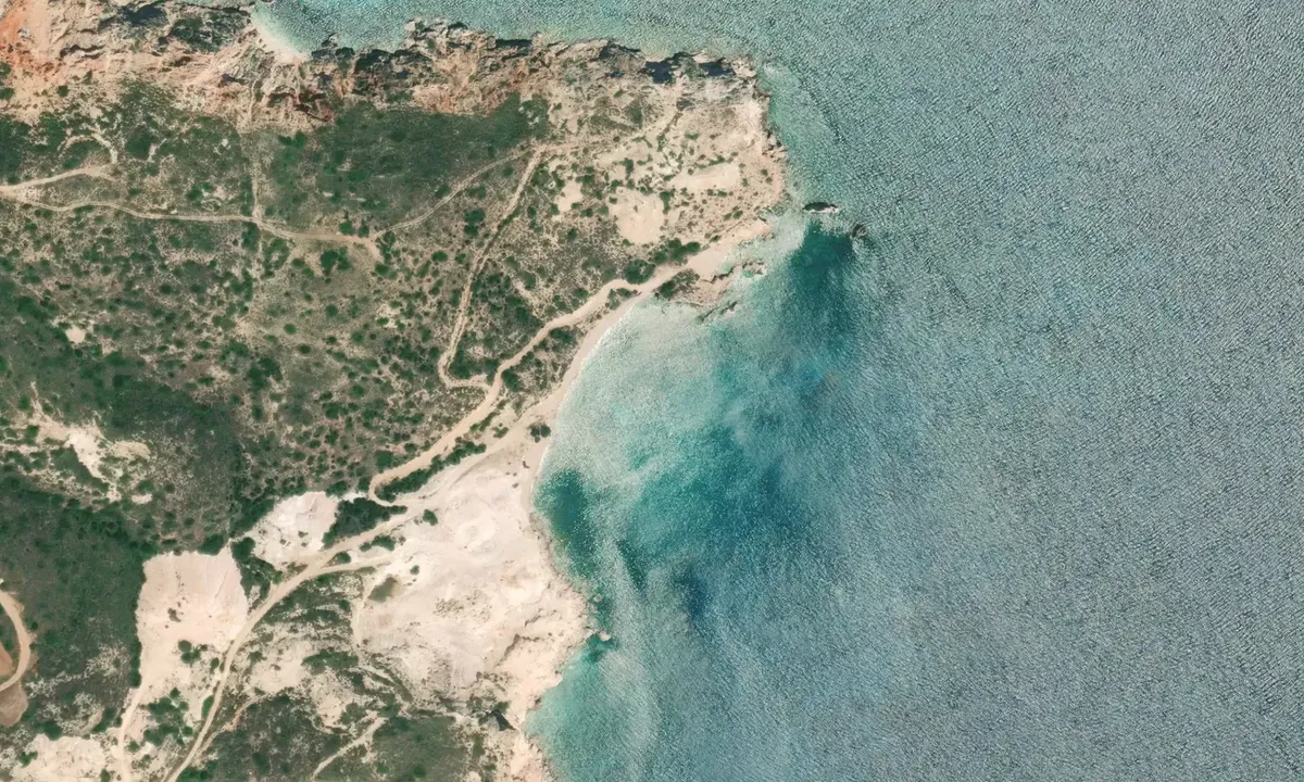 Satelite image of Katanas Beach