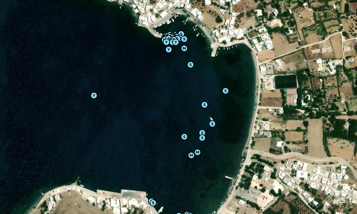 Satelite image of Katapola Bay