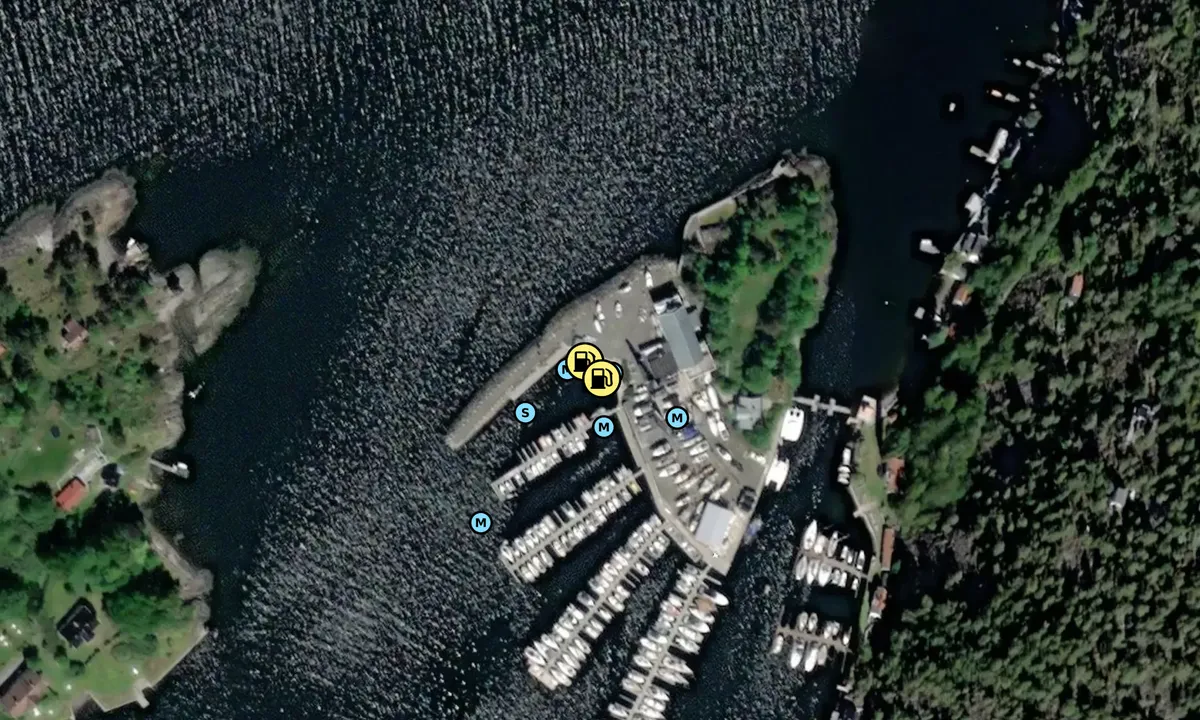 Sjøsenteret Nesodden - Kavringen - Drivstoff: Satelite image of Kavringen Marina