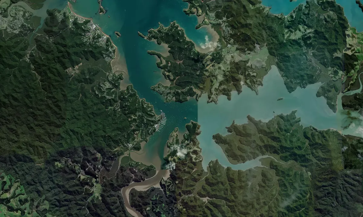 Flyfoto av Kawakawa River
