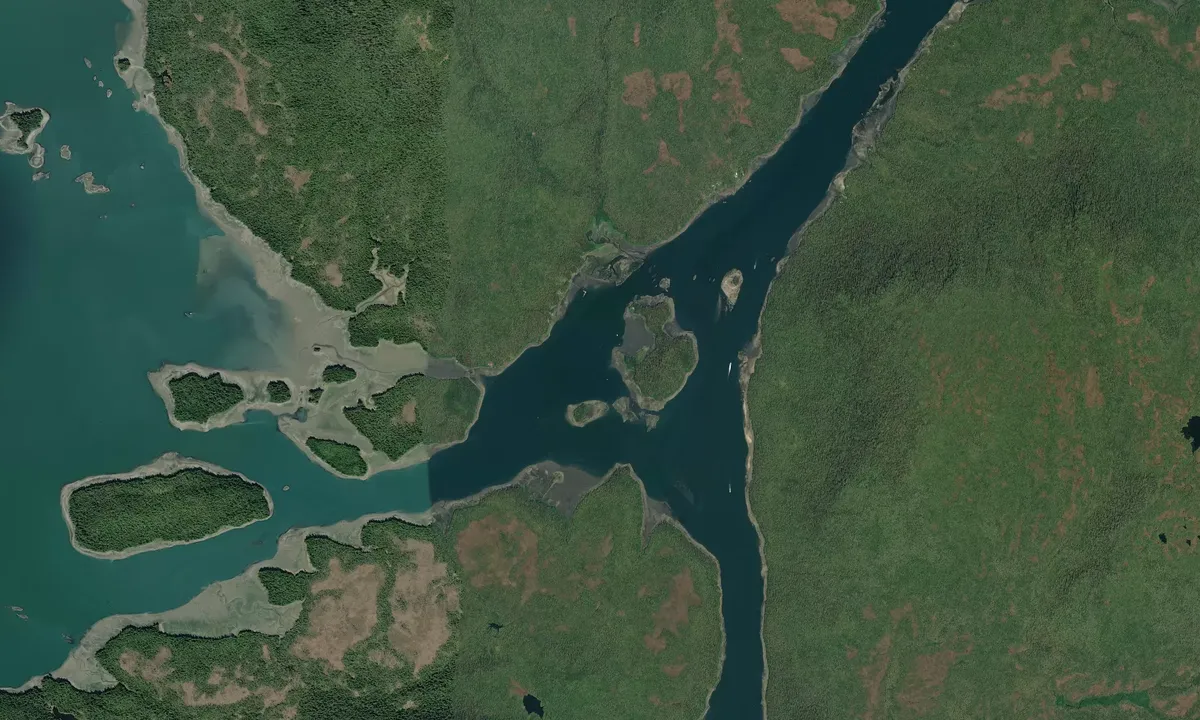 Flyfoto av Keene Island