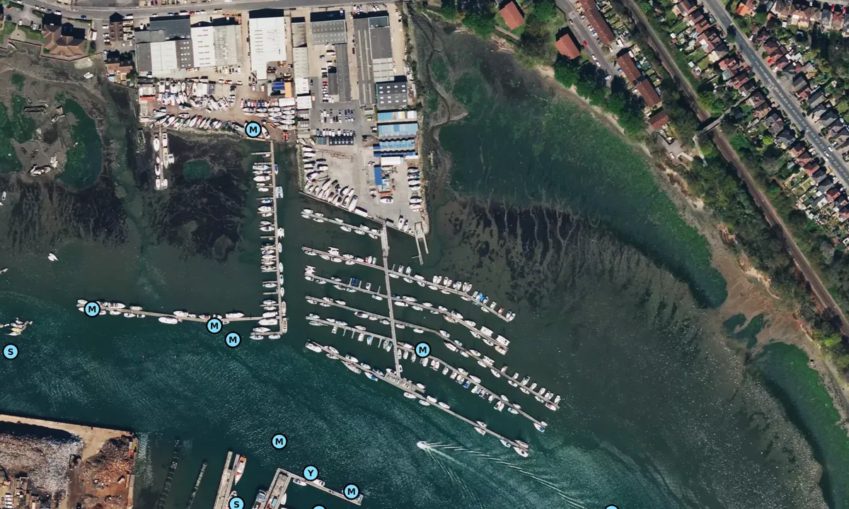 Satelite image of Kemps Quay Marina