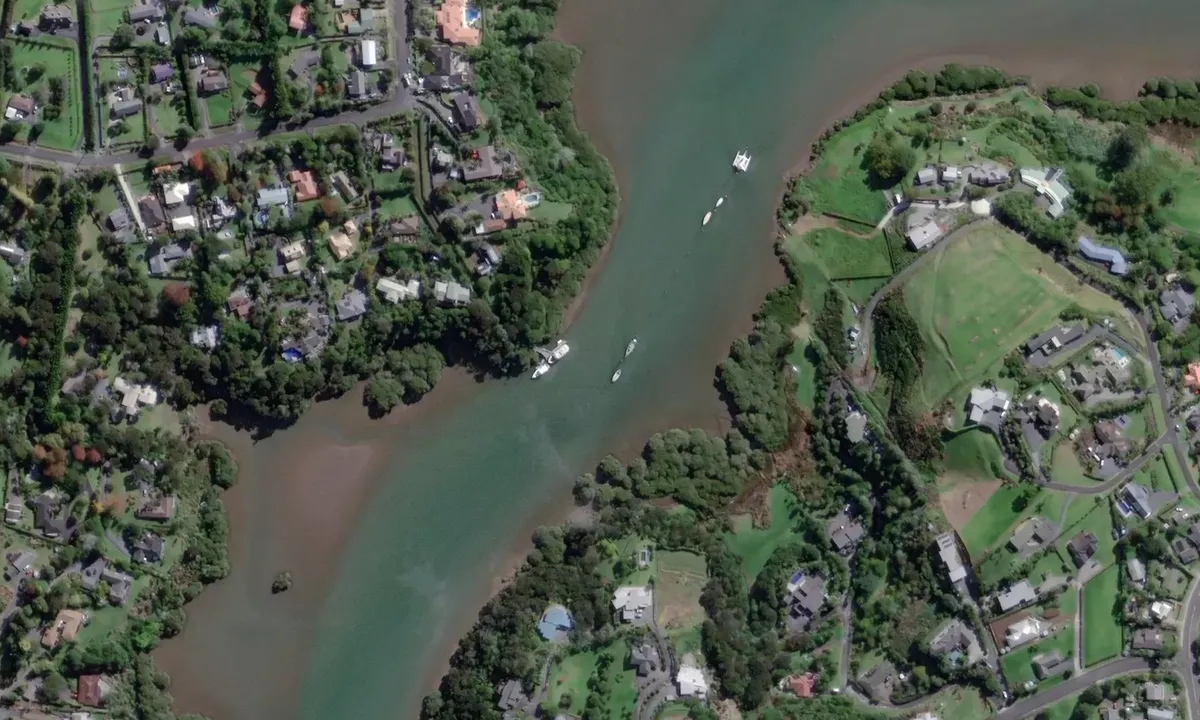 Satelite image of Kerikeri Jetty and Moorings