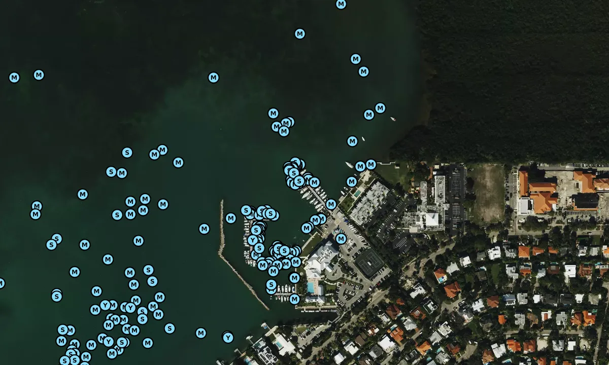 Satelite image of Key Biscayne Yacht Club