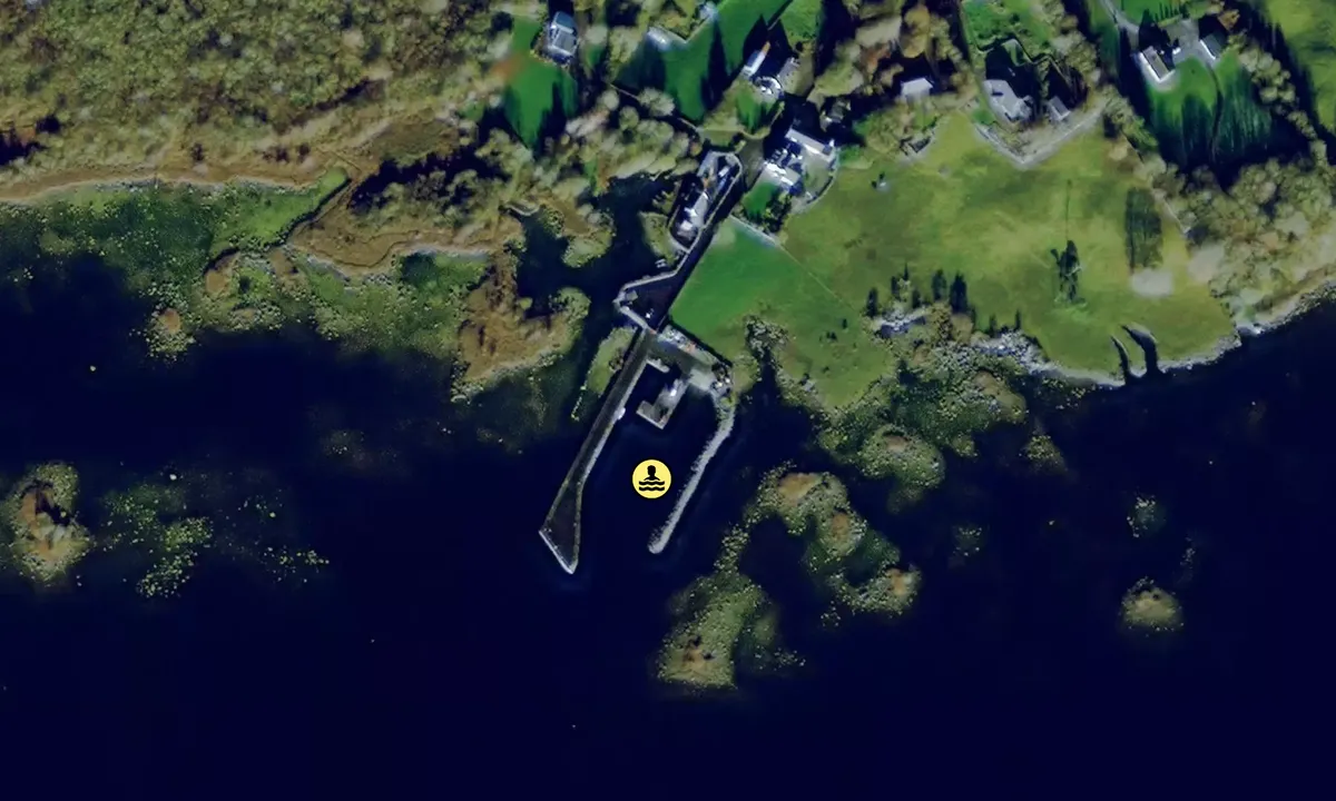 Satelite image of Kilbeg Pier - Galway