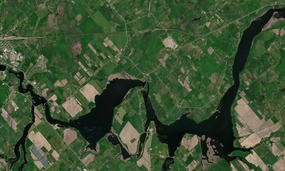 Flyfoto av Kilmarnock Lock Parks Canada