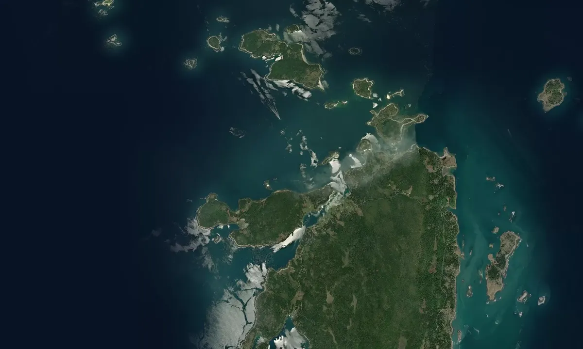 Flyfoto av Kimball Island
