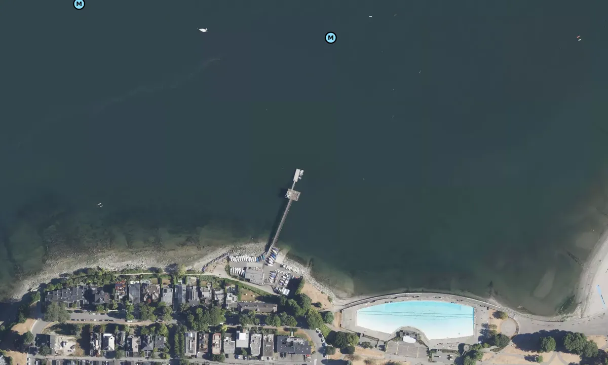 Satelite image of Kitsilano Yacht Club