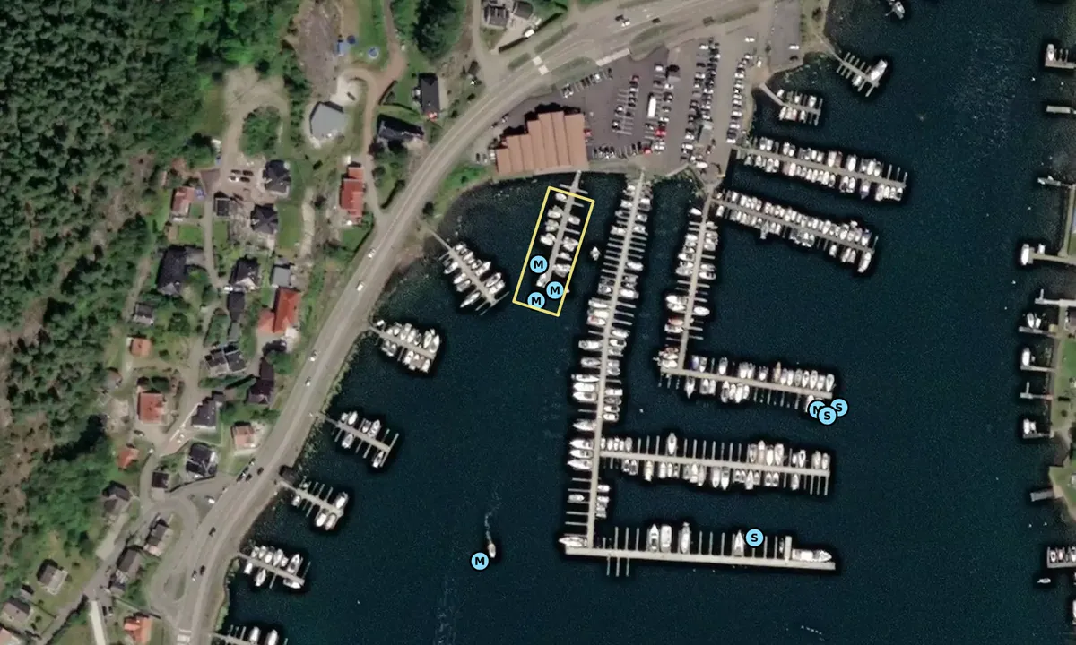 Satelite image of Kjøpmannskjær Båtforening