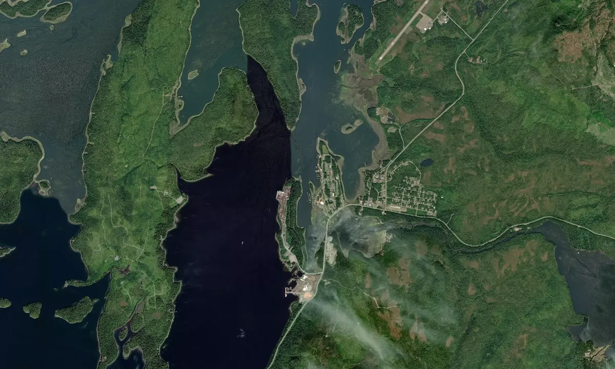 Flyfoto av Klawock Harbor Floats