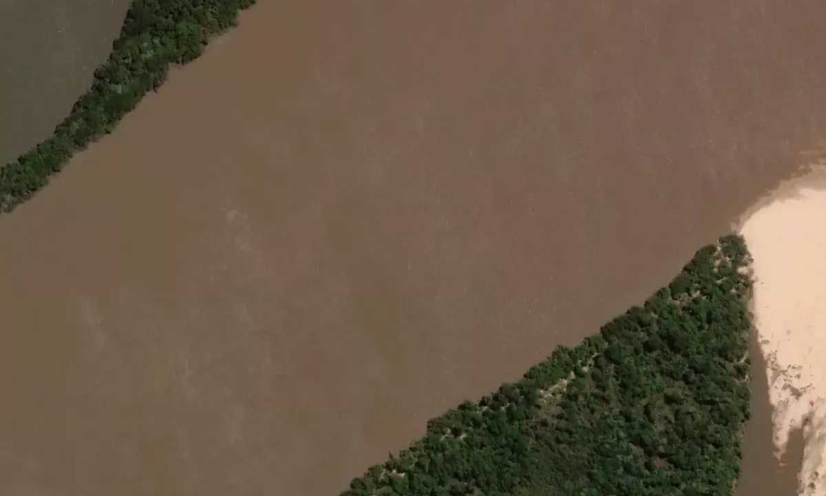 Satelite image of km 170 del Rio Uruguay