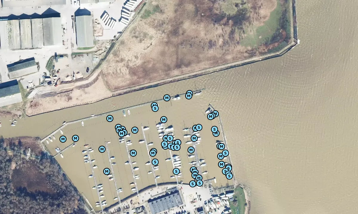 Satelite image of Kolding Lystbådehavn Syd