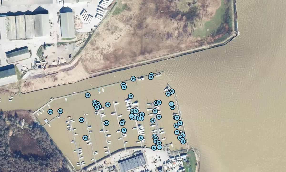 Satelite image of Kolding Lystbådehavn Syd