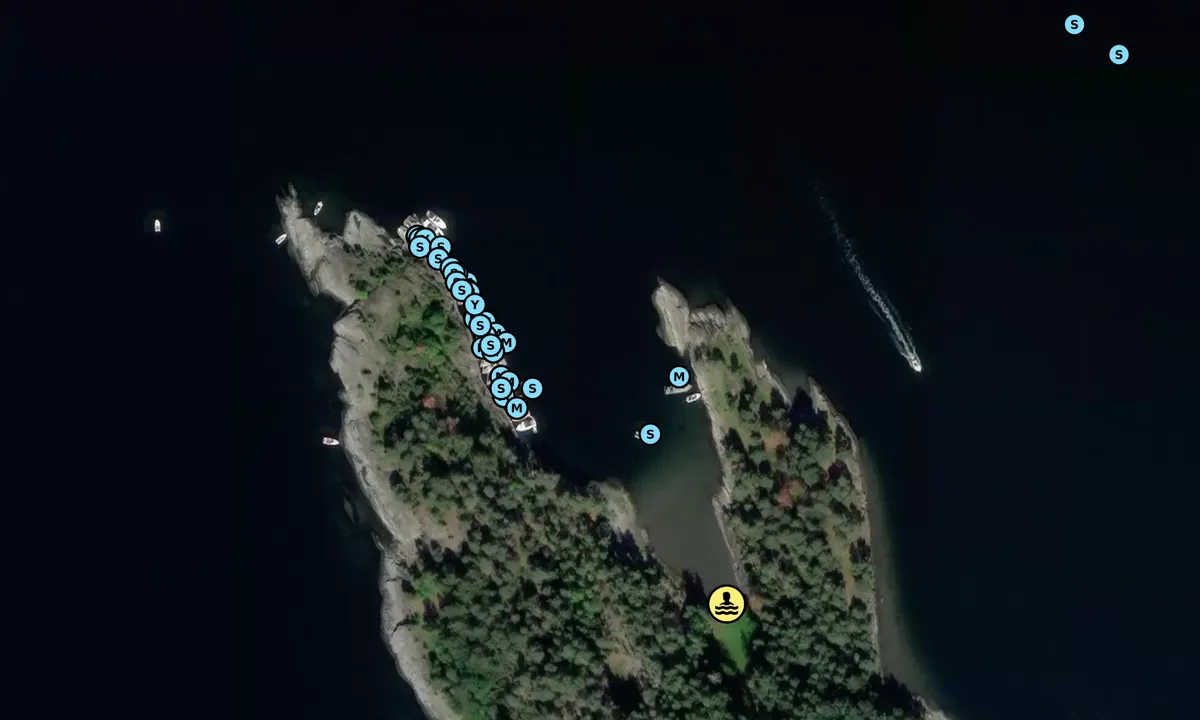 Satelite image of kommersøya Nord