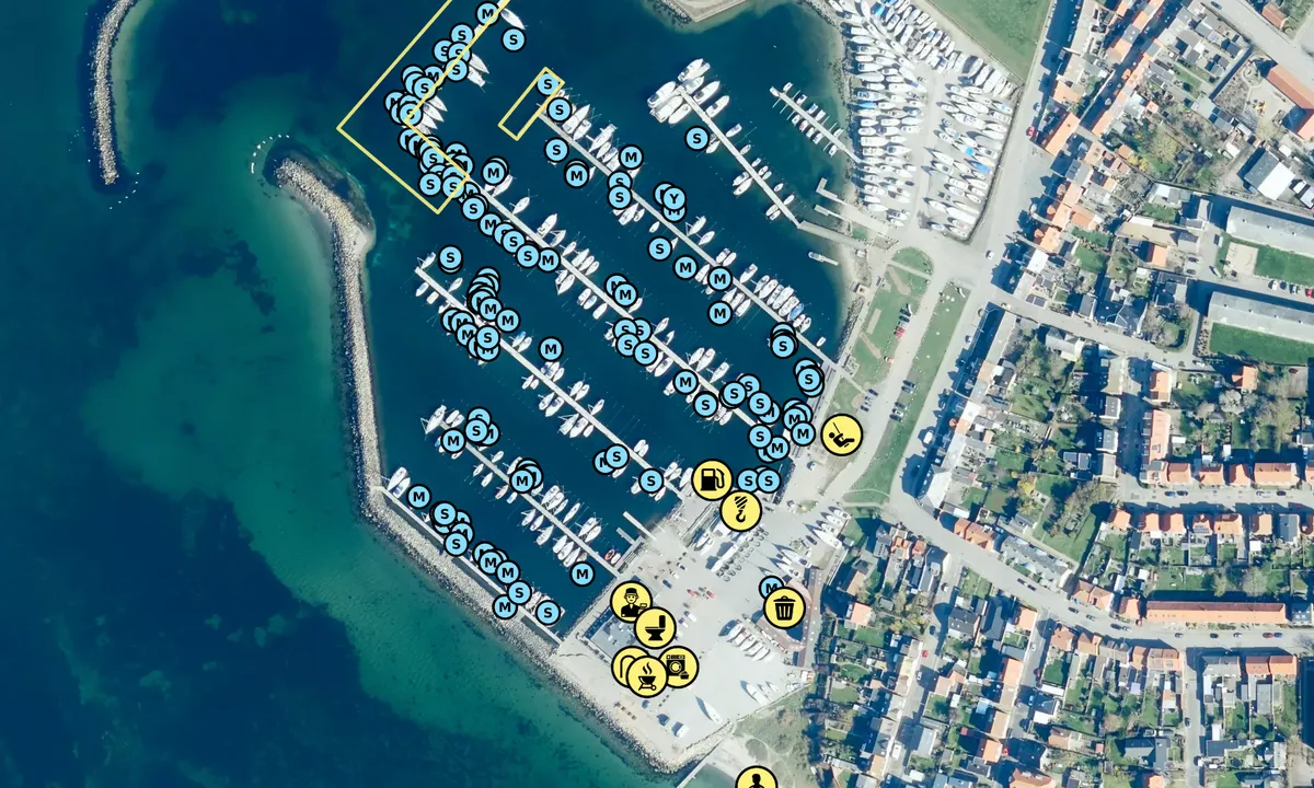 Satelite image of Korsør Lystbådehavn
