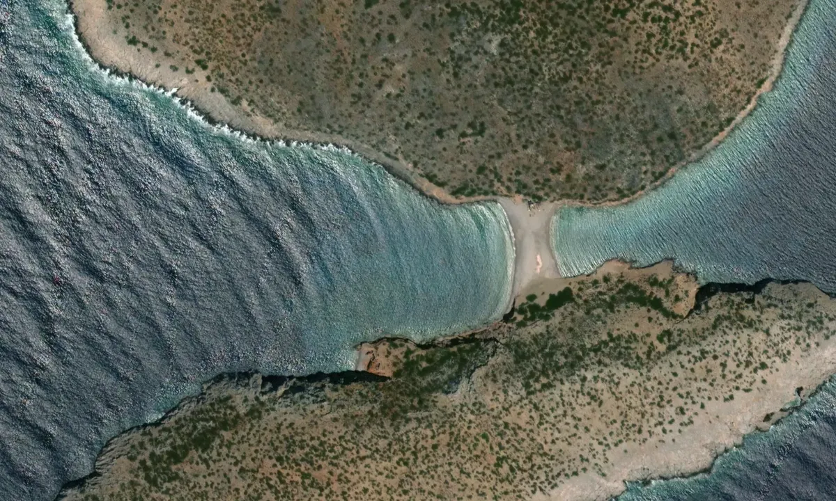 Flyfoto av kounoupoi beach