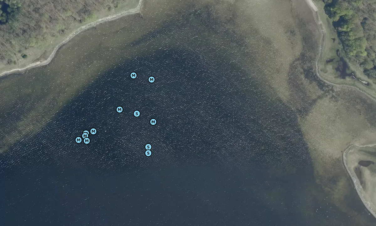 Satelite image of Kragevig anchorage
