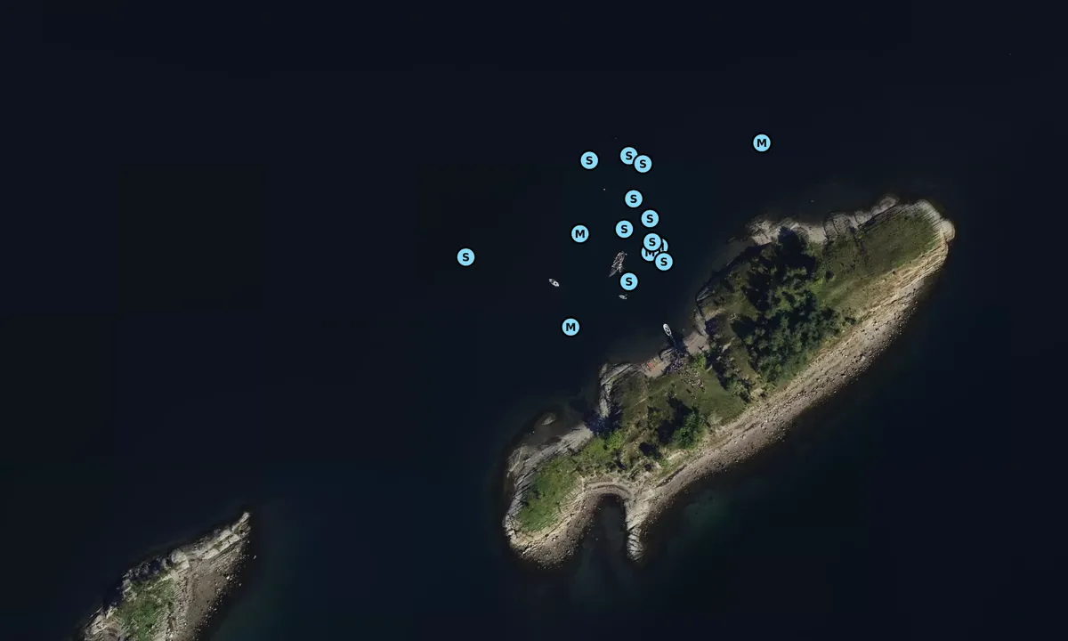 Satelite image of Kråkholmen - Vettre