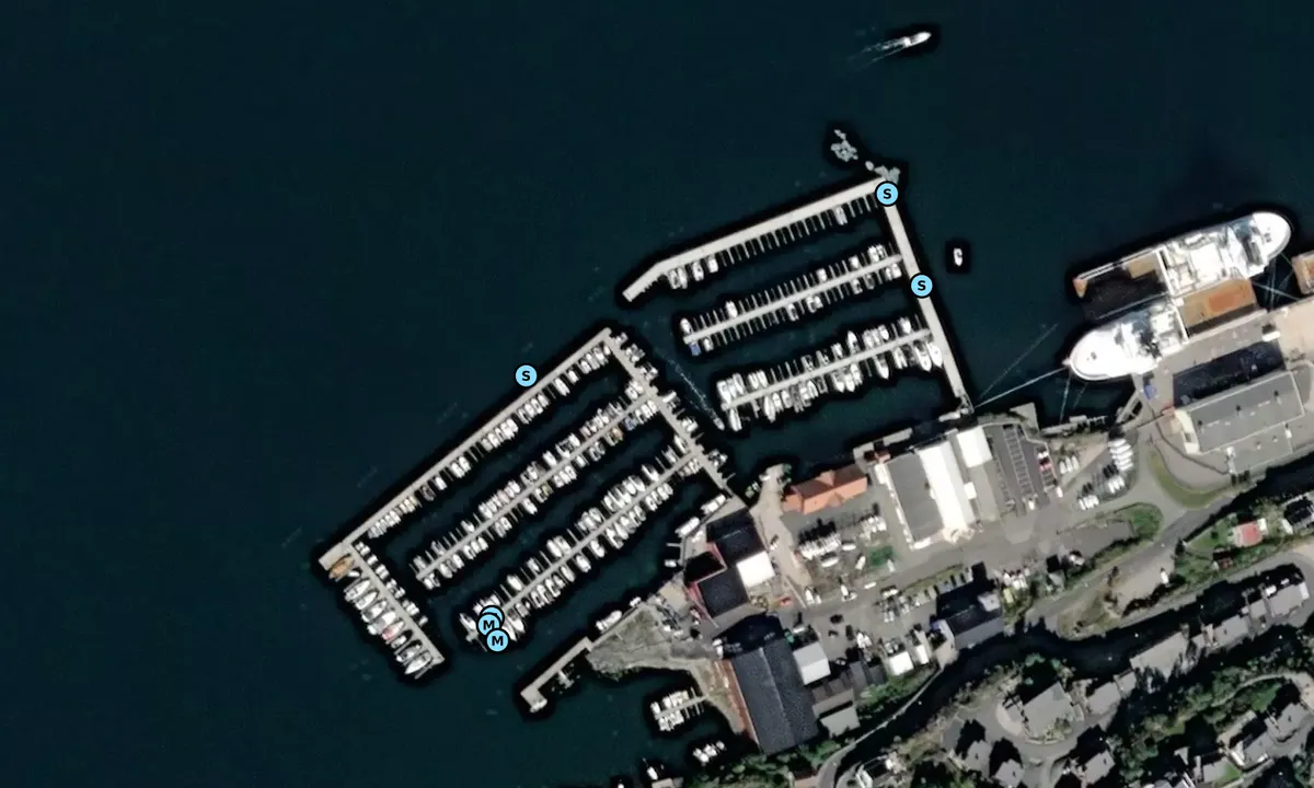 Satelite image of Kranfjorden Båthavn