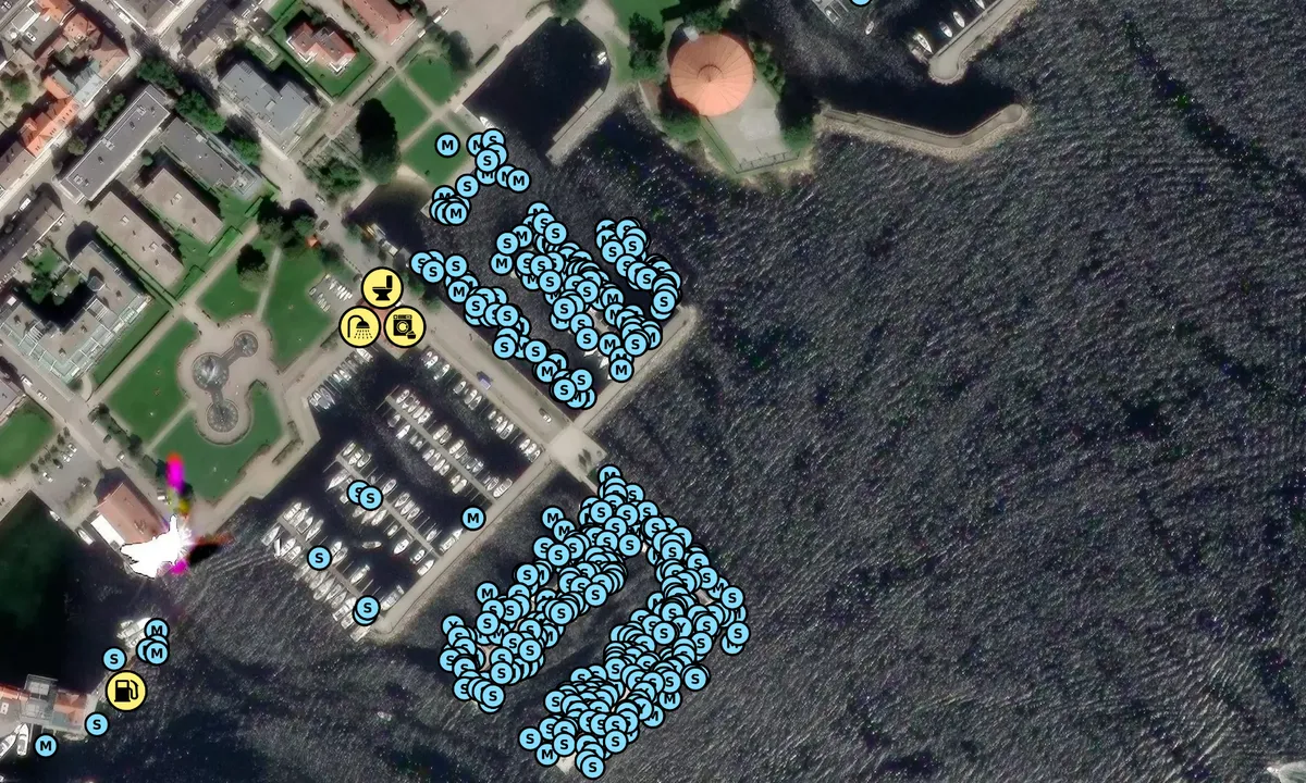 Satelite image of Kristiansand Gjestehavn