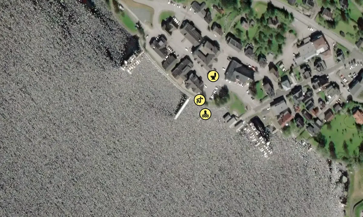 Satelite image of Kviteseid Gjestebrygge