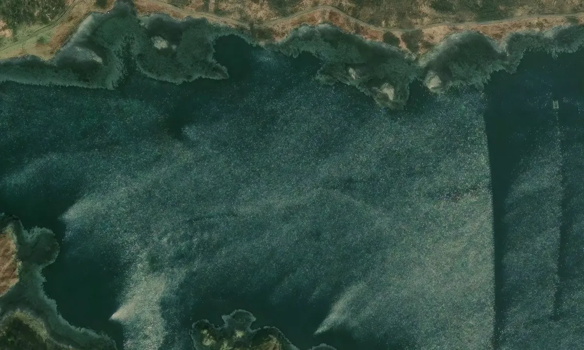 Satelite image of Kylesku Anchorage
