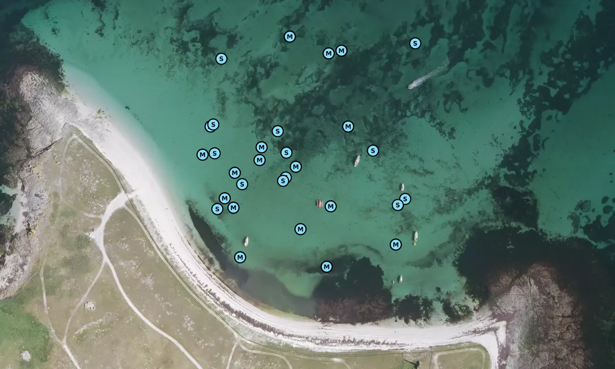 Satelite image of La Grande Plage -  île du Loch