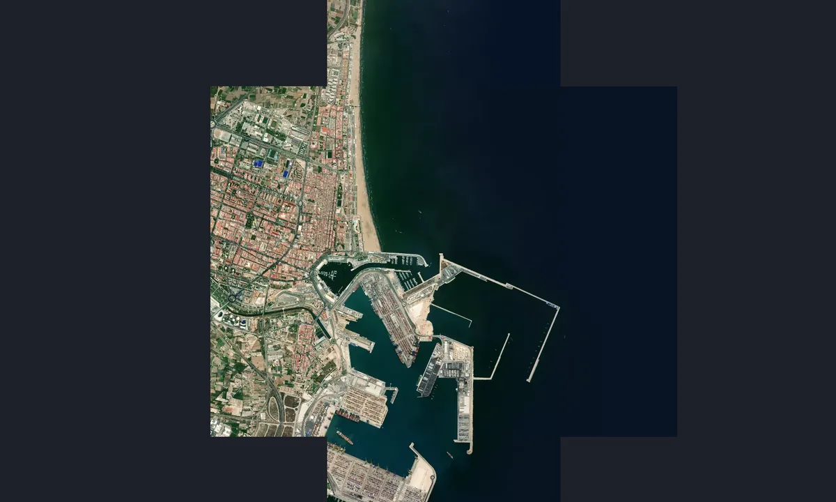 Flyfoto av La Marina de Valencia - Spain