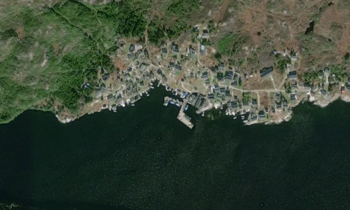 Satelite image of La Poile Government Warf