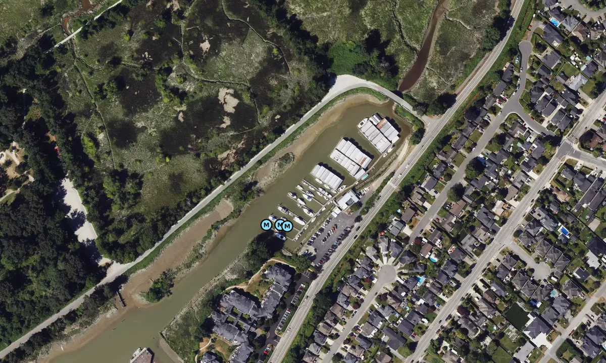 Satelite image of Ladner Yacht Club